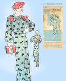 Woman's World 5761: 1930s Uncut Misses Day Dress Sz 32 B Vintage Sewing Pattern