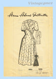 Anne Adams 4586: 1950s Double Breasted Coat Dress 32B Vintage Sewing Pattern