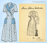 Anne Adams 4586: 1950s Double Breasted Coat Dress 32B Vintage Sewing Pattern