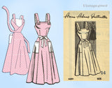 Anne Adams 4689: 1950s Misses Easy Wrap Sun Dress 32B Vintage Sewing Pattern