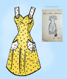 Anne Adams 4743: 1940s Uncut Misses Full Bib Apron Sz SM Vintage Sewing Pattern