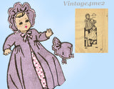 Anne Adams 4802: 1950s Cute 10 Inch Baby Doll Clothes Set Vintage Sewing Pattern