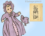 Anne Adams 4802: 1940s Cute 12 Inch Baby Doll Clothes Set Vintage Sewing Pattern