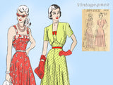 Advance 4826: 1940s Stunning Misses Sun Dress Sz 34 B Vintage Sewing Pattern