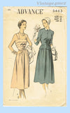 1950s Vintage Advance Sewing Pattern 5463 Stunning Misses Sun Dress Sz 30 Bust