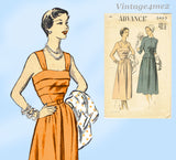 1950s Vintage Advance Sewing Pattern 5463 Stunning Misses Sun Dress Sz 30 Bust