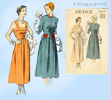 1950s Vintage Advance Sewing Pattern 5463 Stunning Misses Sun Dress Sz 30 Bust