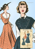 1950s Vintage Advance Sewing Pattern 5579 Jumper Dress w Detachable Sleeves 30 B