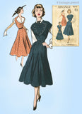 1950s Vintage Advance Sewing Pattern 5579 Jumper Dress w Detachable Sleeves 30 B