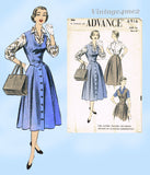 1950s Vintage Advance Sewing Pattern 6916 Uncut Misses Skirt & Weskit Sz 32 B