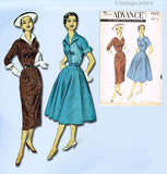 Advance 7955: 1950s Uncut Misses Street Dress Sz 30 Bust Vintage Sewing Pattern