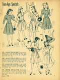 Digital Download Advance Fashion Flyer March 1945 Small 1940s Sewing Pattern Catalog