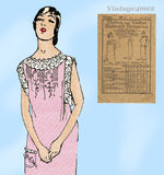 Butterick 5936: 1920s Misses Flapper Nightgown Sz 36 B Vintage Sewing Pattern