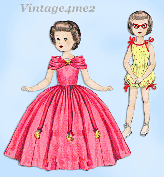 1950s Vintage Butterick Sewing Pattern 7974 15 inch Sweet Sue Doll Clothes