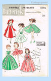 1950s Vintage Butterick Sewing Pattern 8354 Uncut 23in High Heel Revlon Doll Clothes