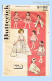 1960s Vintage Butterick Pattern 9186 Sweet Uncut 17 Inch Little Doll Clothes