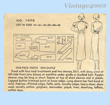 Hollywood 1075: 1930s Stunning Ginger Rogers Uncut Dinner Dress 40B Vintage Sewing Pattern