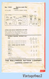 1940s Vintage Hollywood Sewing Pattern 1224 Misses WWII Apron Tulip Pockets MED