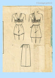 Hollywood 1581: 1940s Sexy WWII Sarong and Bra Sz 34 Bust Vintage Sewing Pattern