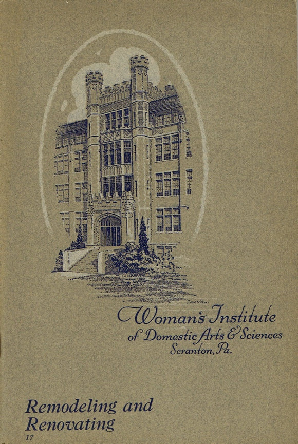 1920s Brooks Picken Woman's Institute Sewing Book 17 Remodeling & Renovating