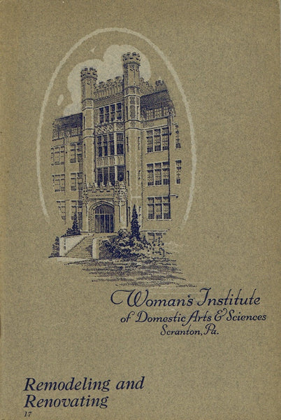 1920s Brooks Picken Woman's Institute Sewing Book 17 Remodeling & Renovating