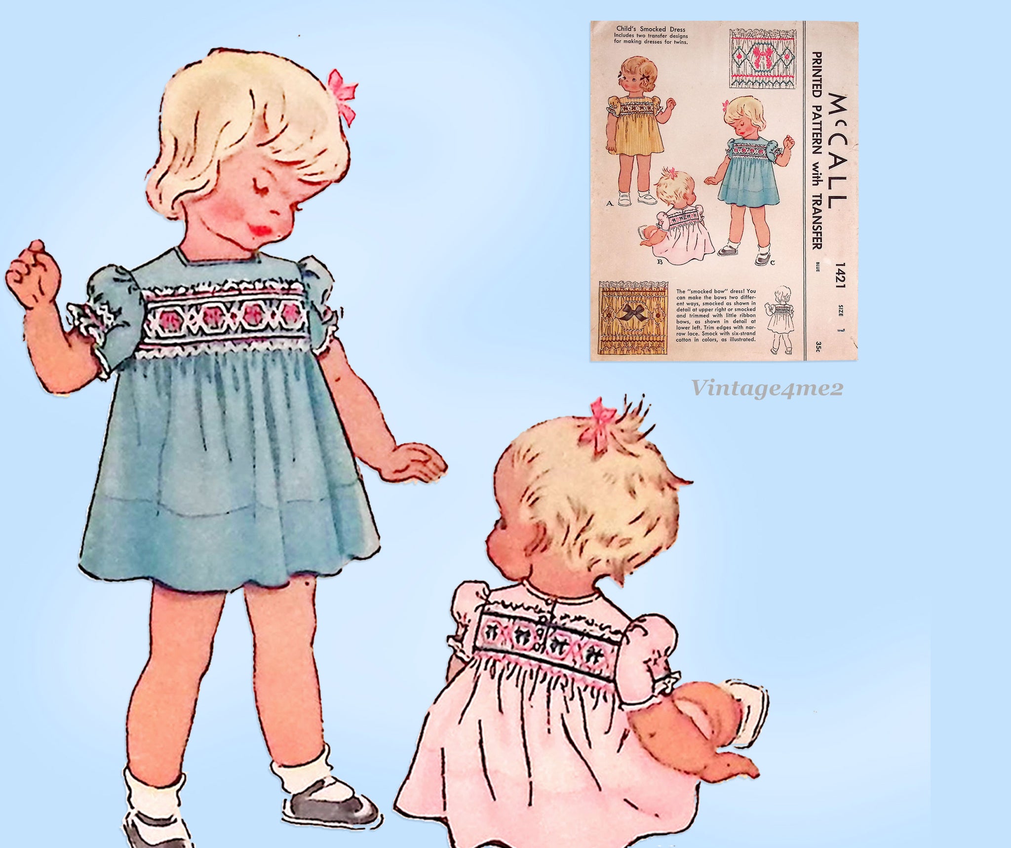 1910s Rare McCalls Sewing Pattern 4832 retailer Uncut Toddler Girls Victorian Dress Sz4