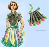 McCall 1691: 1950s Misses Uncut Flower Petal Apron Fits All Vintage Sewing Pattern