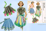 McCall 1691: 1950s Misses Uncut Flower Petal Apron Fits All Vintage Sewing Pattern