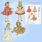 1950s Vintage McCalls Pattern 1717 Rare Maggie & Alice Doll Clothes 18 inch