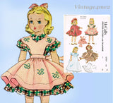 1950s Vintage McCalls Pattern 1717 Rare Maggie & Alice Doll Clothes 18 inch