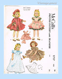 1950s Vintage McCalls Pattern 1717 Rare Maggie & Alice Doll Clothes 18 inch