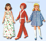 1960s Vintage McCalls Sewing Pattern 2182 Large 20 to 25 In Ruthie Doll Clothes