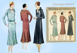 McCall 6279: 1930s Uncut Misses Street Dress Sz 36 B Vintage Sewing Pattern