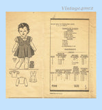 Marian Martin 9365: 1940s Toddler Girls Jumper and Blouse Vintage Sewing Pattern