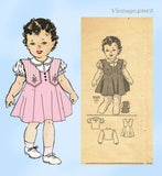 Marian Martin 9365: 1940s Toddler Girls Jumper and Blouse Vintage Sewing Pattern