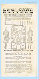 1940s Vintage New York Sewing Pattern 1677 Uncut Misses Jumper Dress Size 34 B