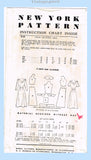 New York 932: 1950s Uncut Misses Street Dress Sz 34 B Vintage Sewing Pattern