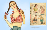 1940s Vintage Simplicity Sewing Pattern 1624 Misses Set of Bra & Halter Tops MED