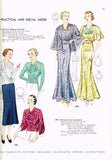 Simplicity 2091: 1930s Rare Misses Evening Gown Sz 38 Bust Vintage Sewing Pattern