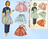 1950s Vintage Simplicity Sewing Pattern 4479 Misses Scalloped Apron Fits All