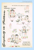 1940s Vintage Simplicity Embroidery Transfer 7157 Cute Uncut Chinese Tot Motifs