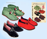 Simplicity 7424: 1940s Uncut Misses Embroidered Slipper Set Vintage Sewing Pattern