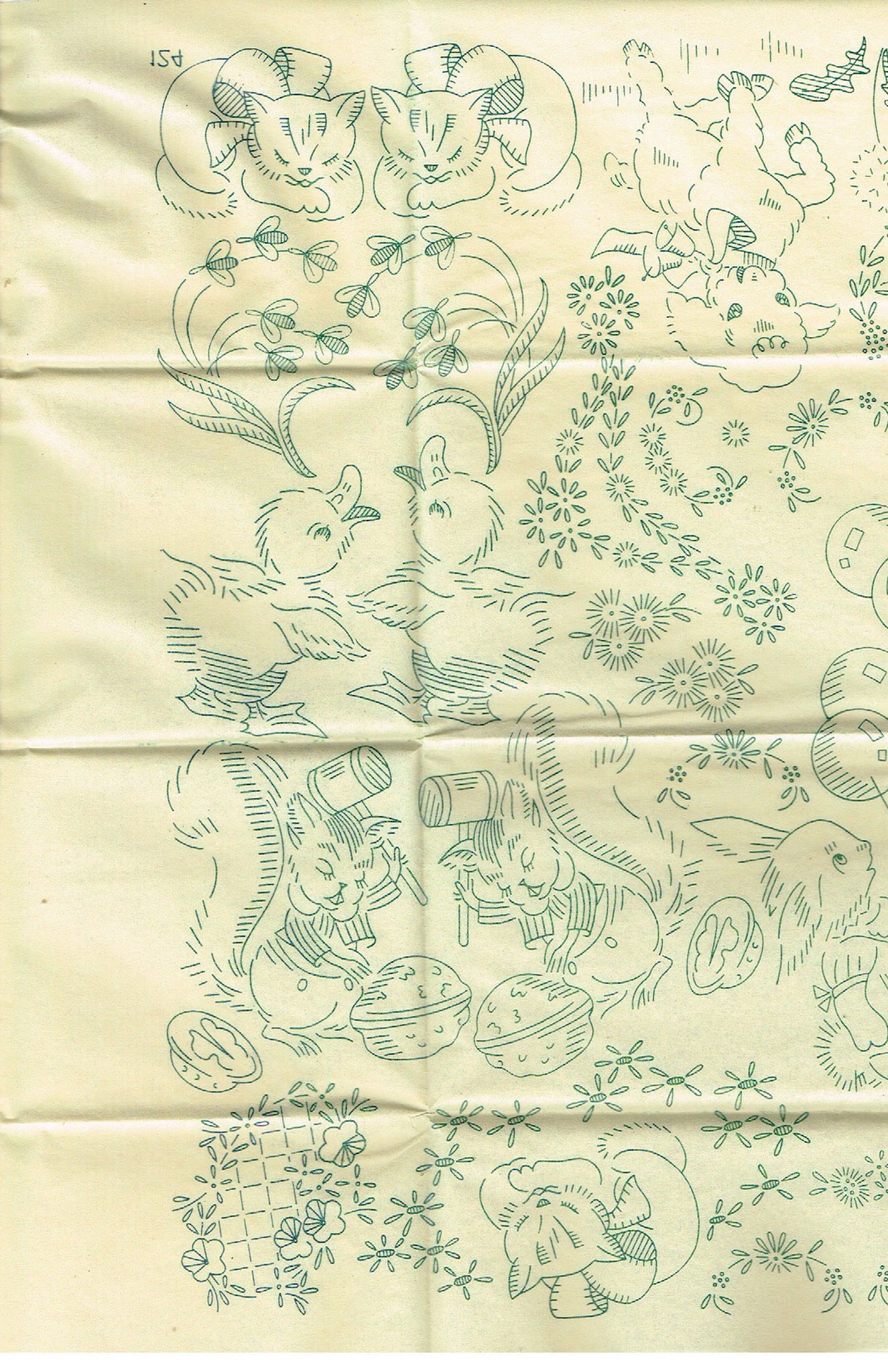 1940s Superior Embroidery Transfer 172 Uncut Blue Bird Pillowcases –  Vintage4me2