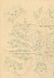 1940s Superior 147 Nursery Motifs Uncut Embroidery Transfer Crib Cover and More