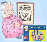 1940s Superior 174 Now I Lay Me Nursery Prayer Pillow Uncut Embroidery Transfer