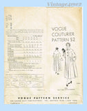 Vogue Couturier 444: 1940s Rare Designer Coat Size 36B Vintage Sewing Pattern