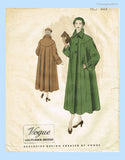 Vogue Couturier 444: 1940s Rare Designer Coat Size 36B Vintage Sewing Pattern