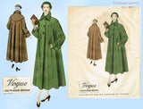 Vogue Couturier 444: 1940s Rare Designer Coat Size 36B Vintage Sewing Pattern