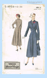 Vogue 4954: 1940s Gorgeous Uncut Misses Coat Sz 32 B Vintage Sewing Pattern