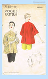 Vogue 7155: 1950s Uncut Misses Mandarin Jacket 34-36 B Vintage Sewing Pattern